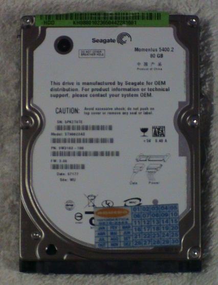 HD seagate 80 gigas SATA